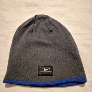 Nike Golf men's reversible blue and gray beanie, VGUC
